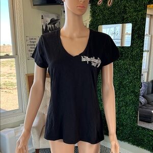 Black V-Neck Women's Tee